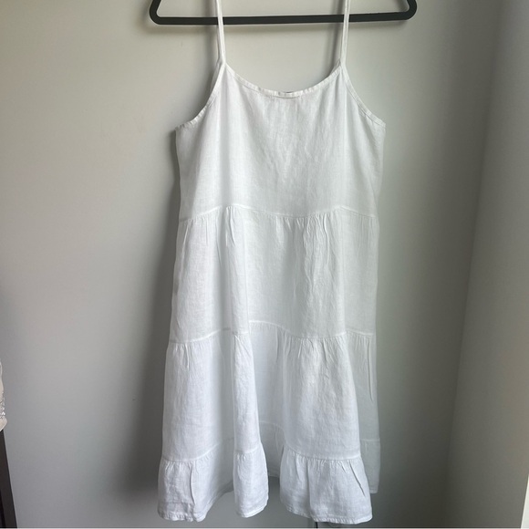 Valentina Naldi White 100% Linen Dress - Size Small - Picture 11 of 12